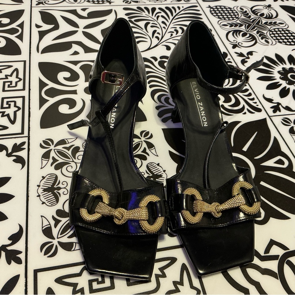 Black Leather Heels